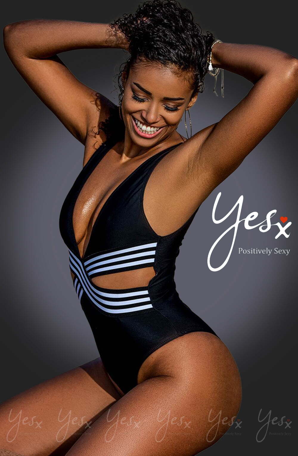 YesX YX980 One Piece Swimsuit Black