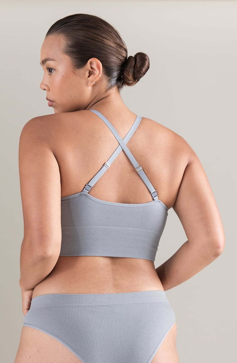The TENCEL(TM) Seamless Bralette Storm Grey