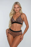 YesX YX881 Leopard Print Mesh Bra Set