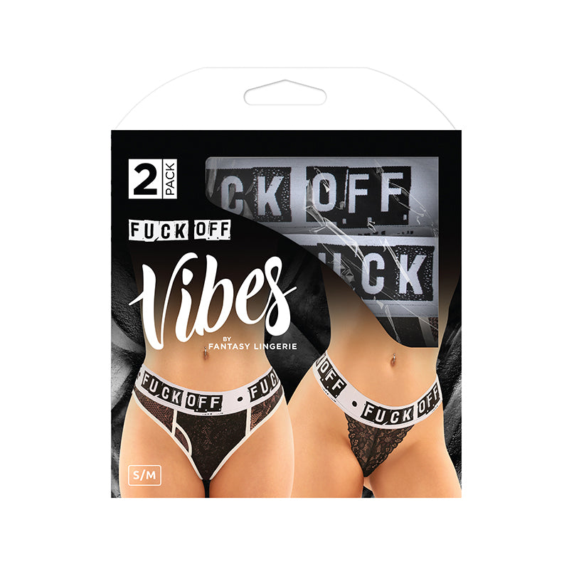 FL Vibes FOff BFBrief&Thong BlkWht SM