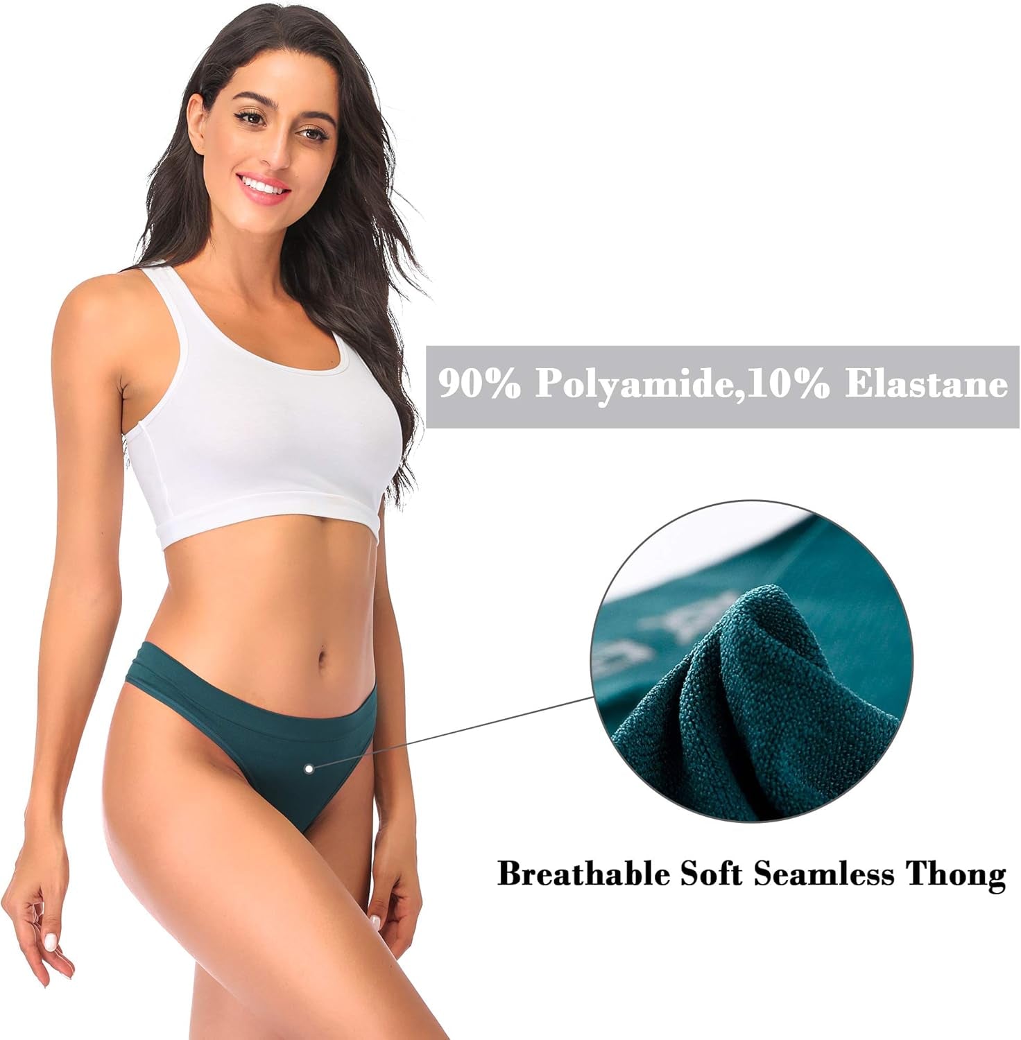 Thongs for Women, Womens Thongs Seamless Thongs Underwear for Women Low Waist No Show Thong