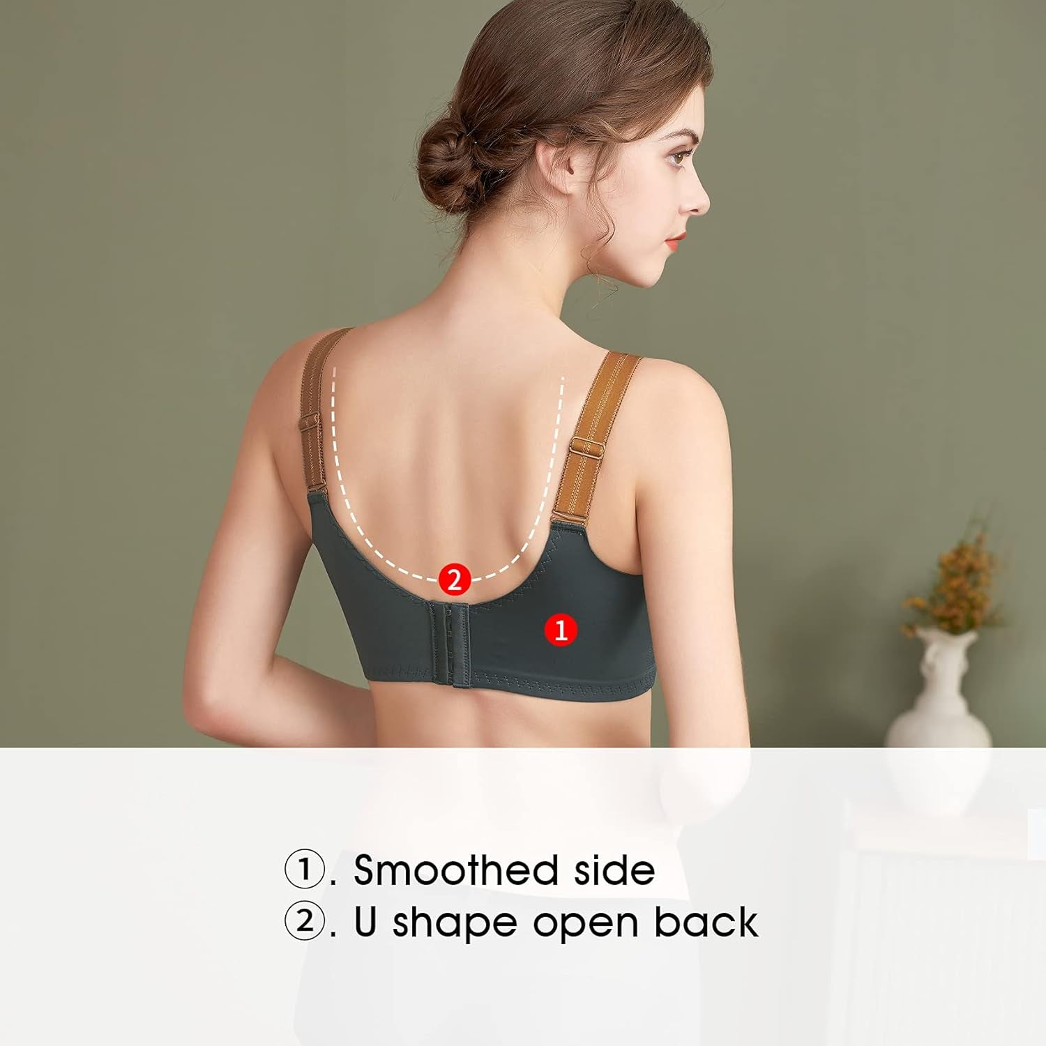 Wireless Bras for Women No Underwire Unpadded Supportive Bras for Women Full Coverage Comfortable Bras for Women Minimizer Bra for Heavy Breast No Wire Bras for Women Bra 36DD
