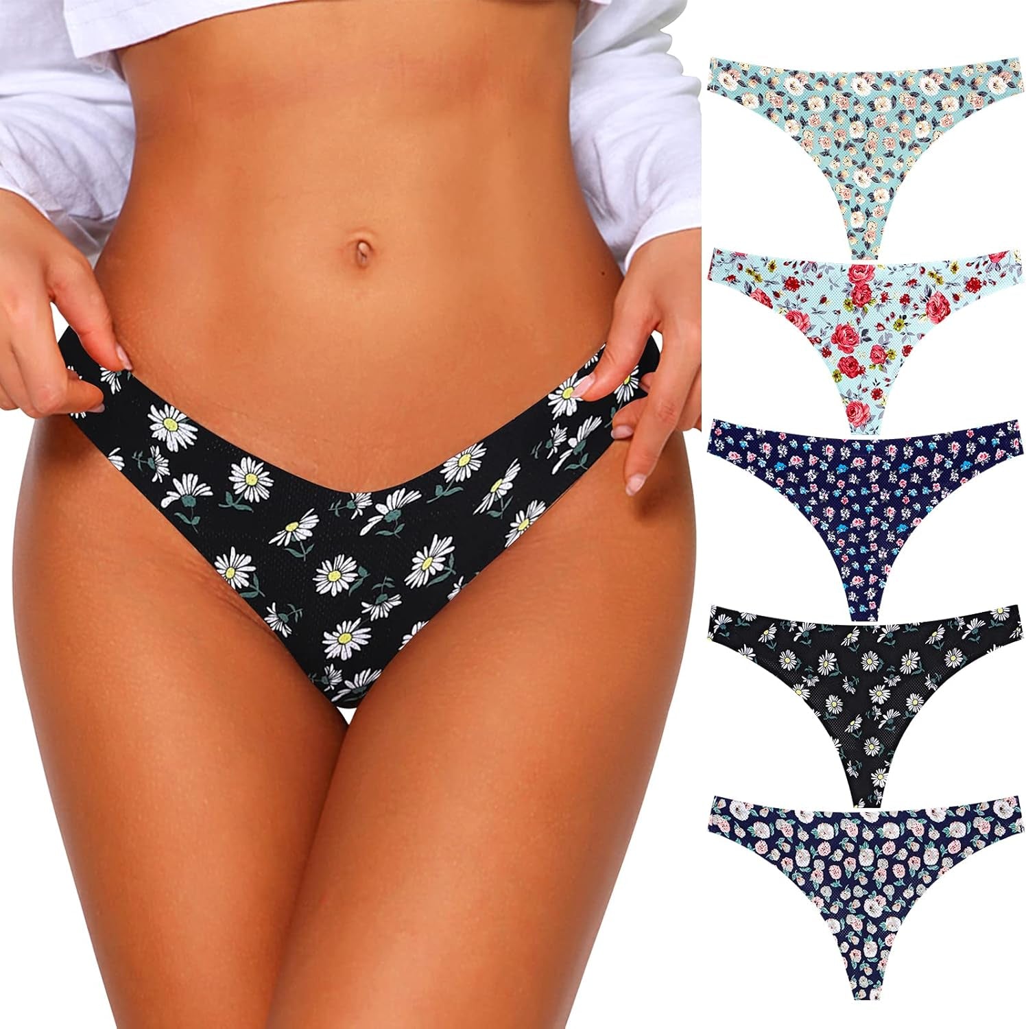 Thongs for Women, Womens Thongs Seamless Thongs Underwear for Women Breathable Thong