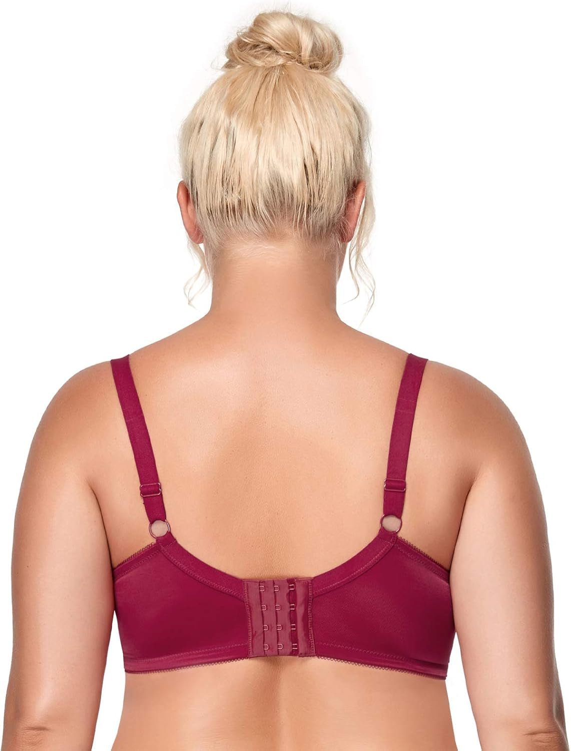 Minimizer Bras for Women Full Coverage Underwire Bras plus Size,Lifting Lace Bra Tibetan Red